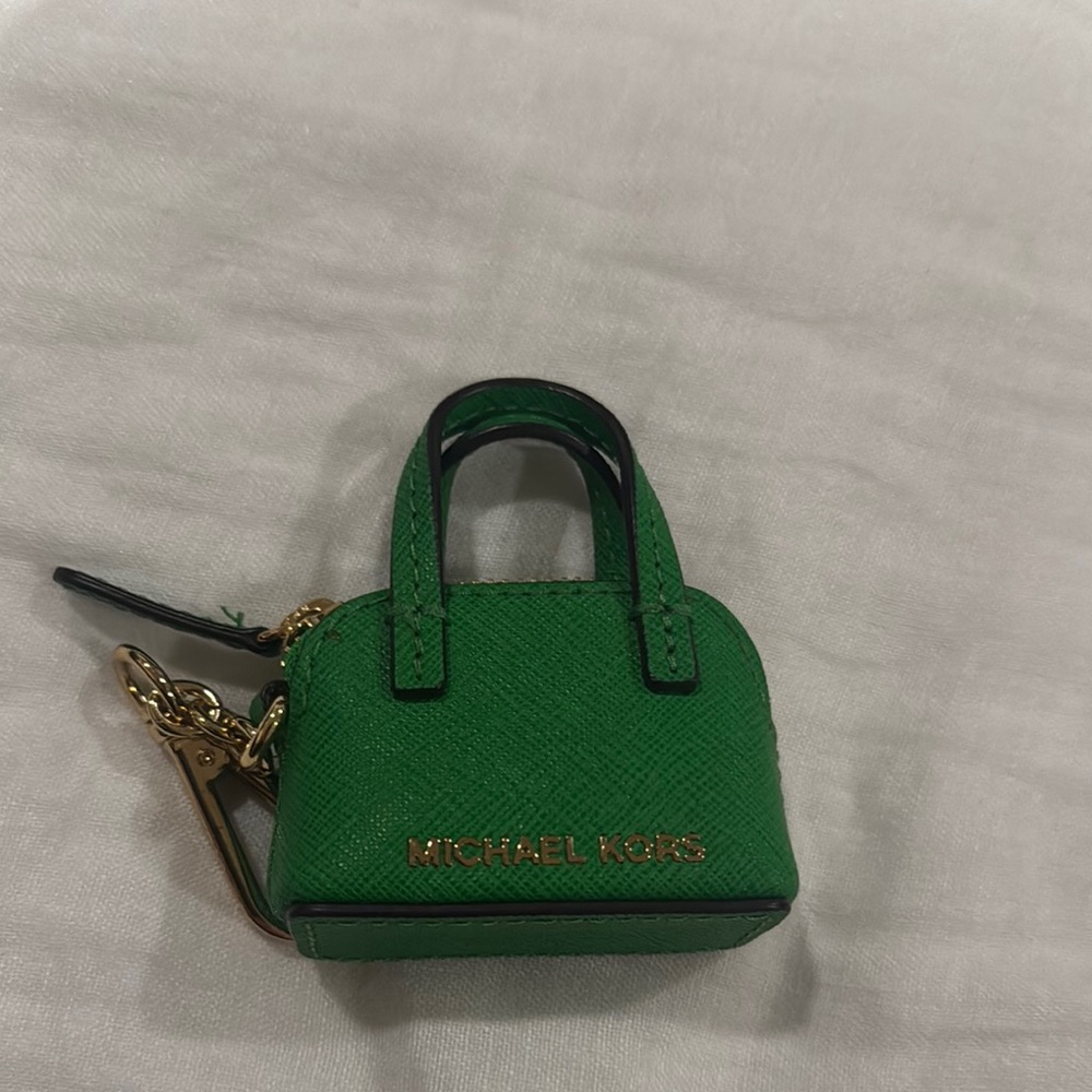 Michael Kors Green Mini Keychain Bag
